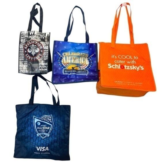 Shopping Tote Bundle 4 reusable bags - Picture 1 of 5
